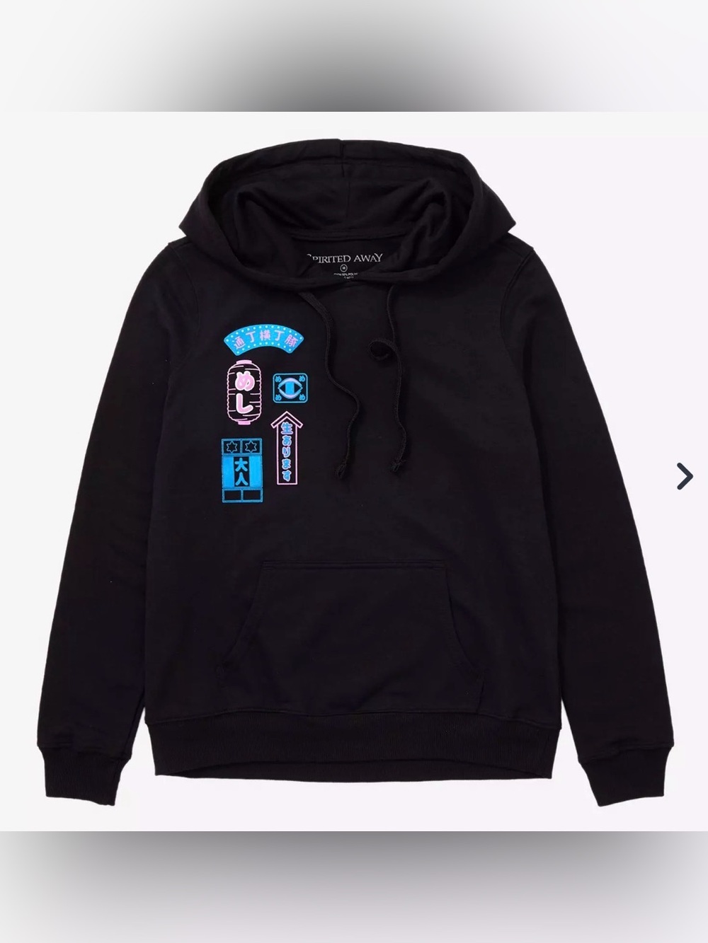 BoxLunch Spirited Away Studio Ghibli Neon Anime Japanese Kawaii Graphic Hoodie S